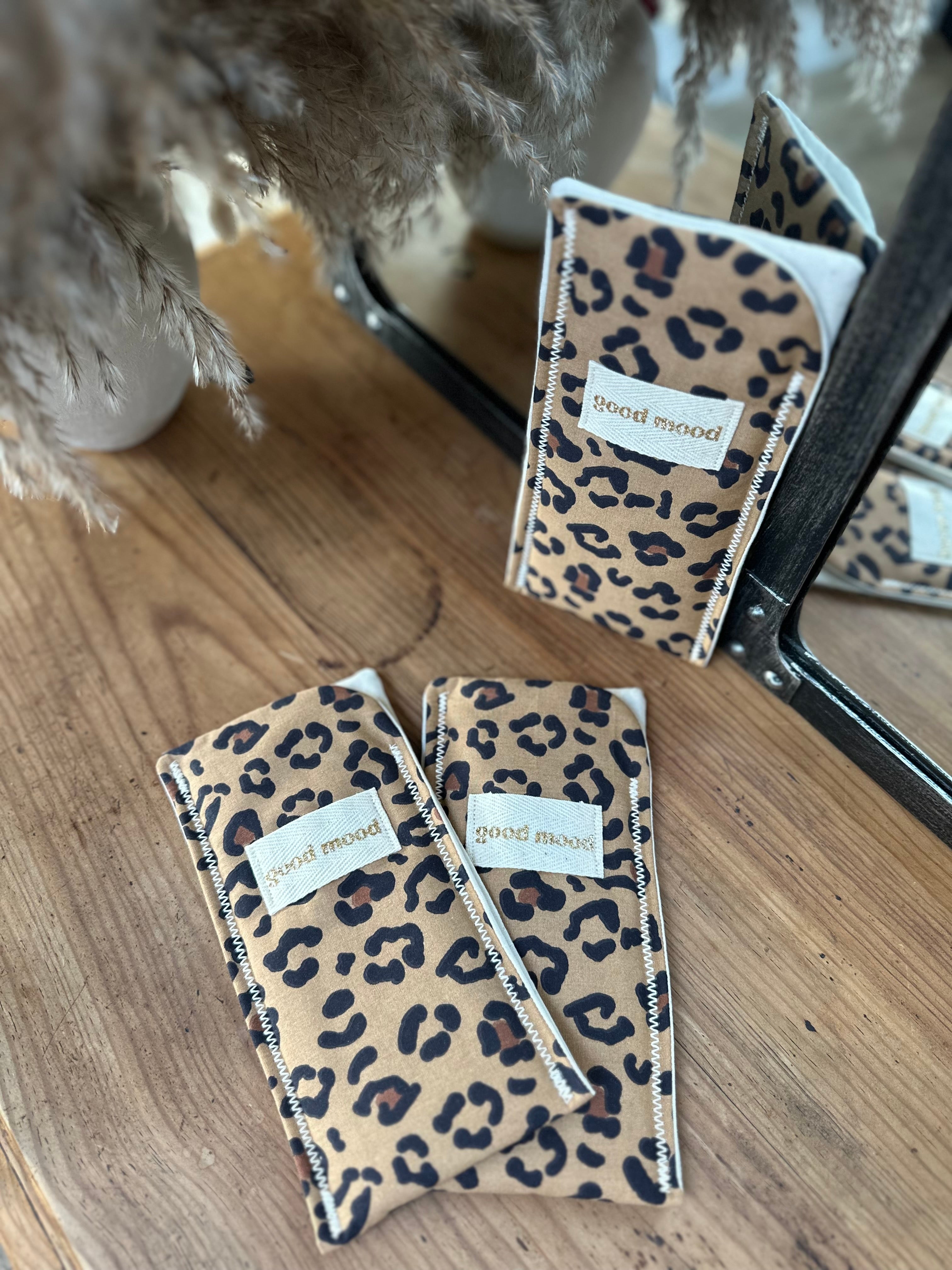 Etui à lunettes Léopard Camel