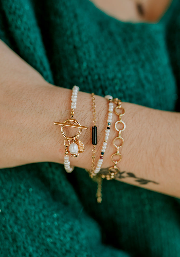 Bracelet Isa - Agate noire