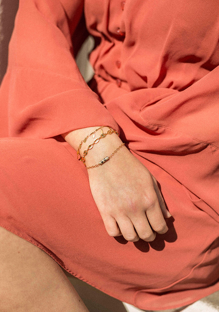 Bracelet Isa -Jaspe dalmatien