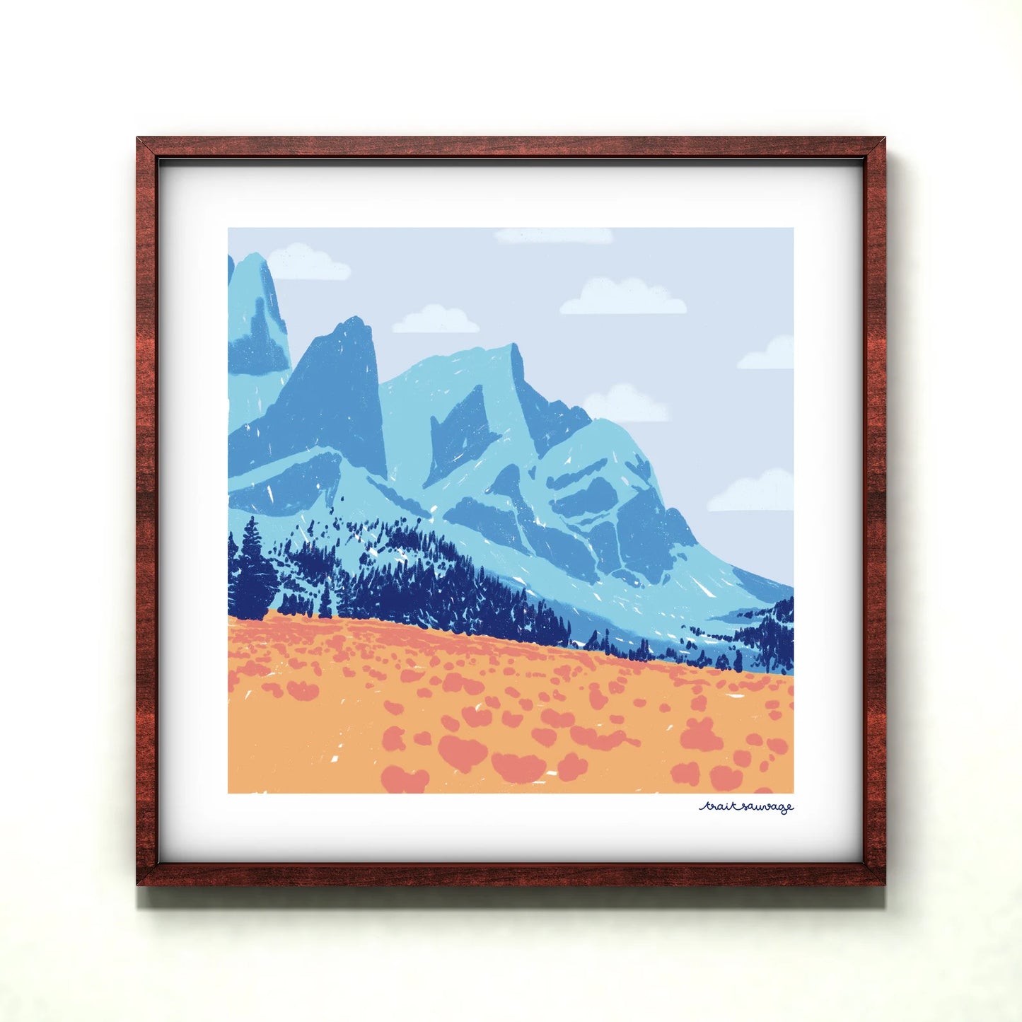 Poster 20x20 Les Pyrénées