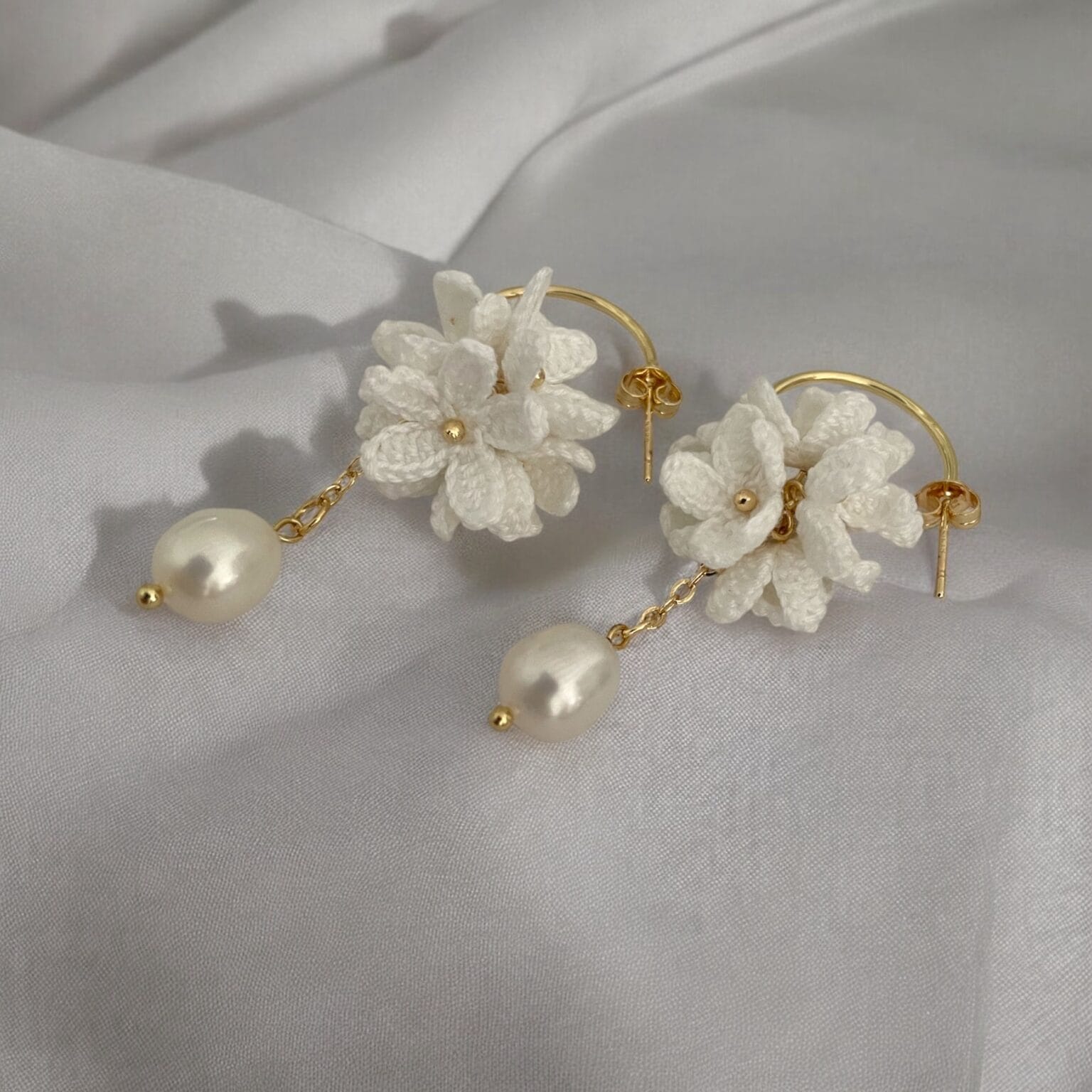 Boucles d’oreilles Jasmin – Perles de culture