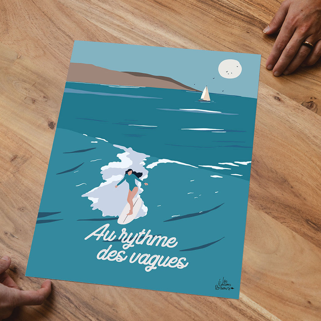 Affiche Au rythme des vagues