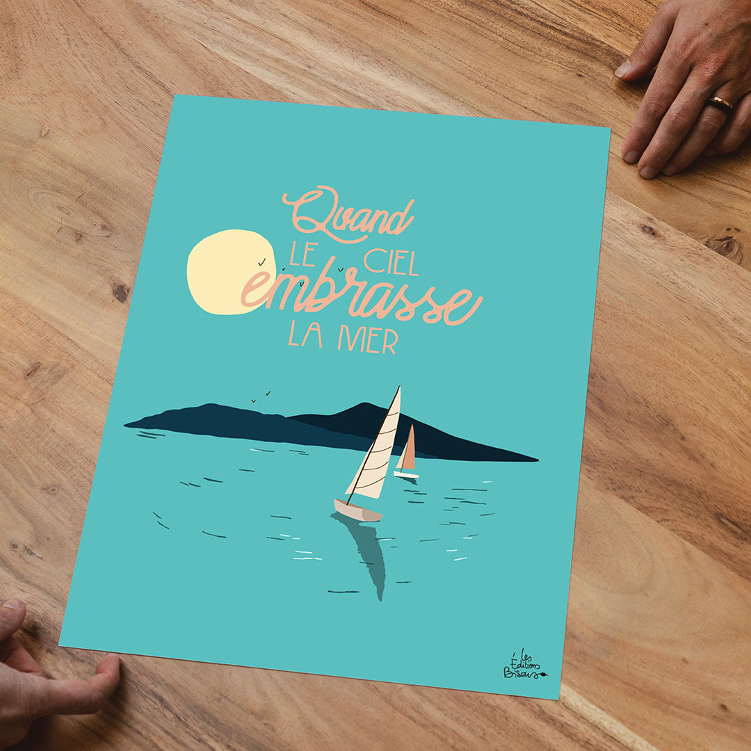 Affiche Quand le ciel embrasse la mer