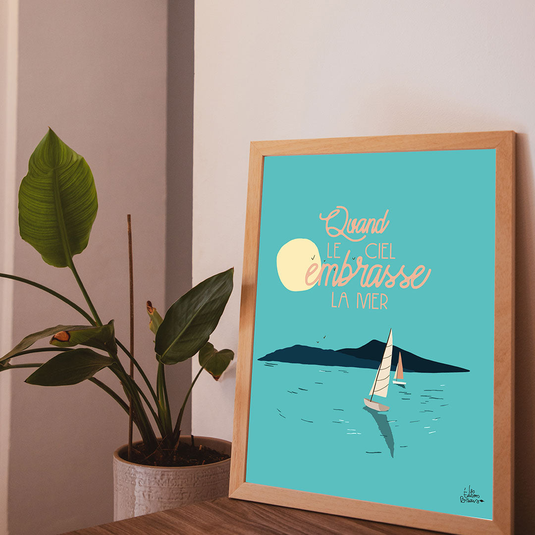 Affiche Quand le ciel embrasse la mer