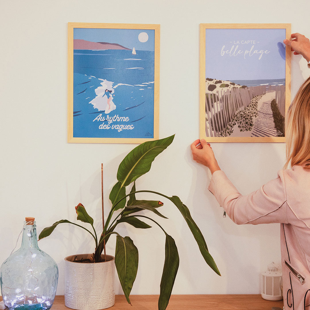 Affiche Au rythme des vagues