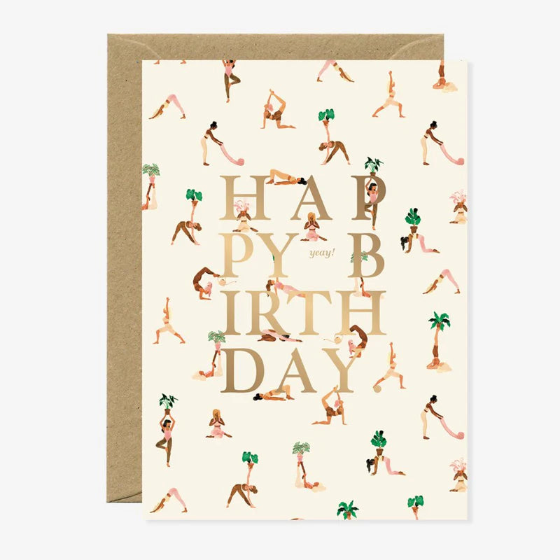 Carte - Yoga, Happy Birthday