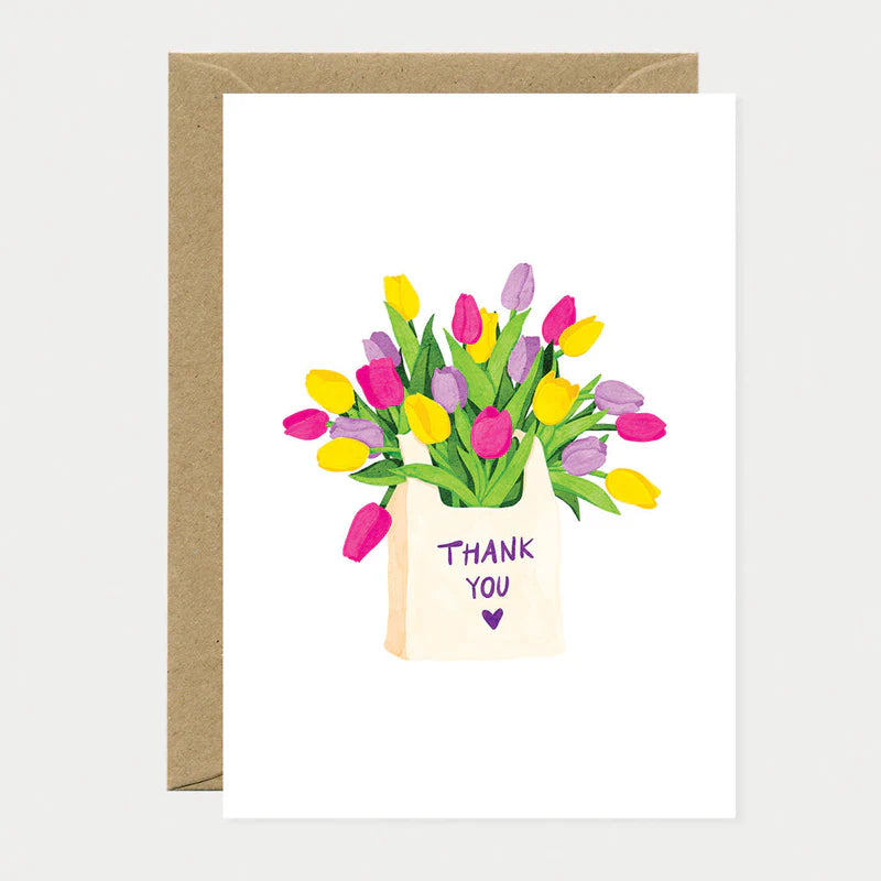 Carte - Thank you tulip bag