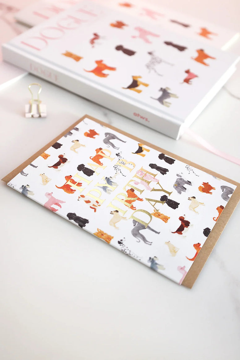 Carte - Birthday dogs pattern