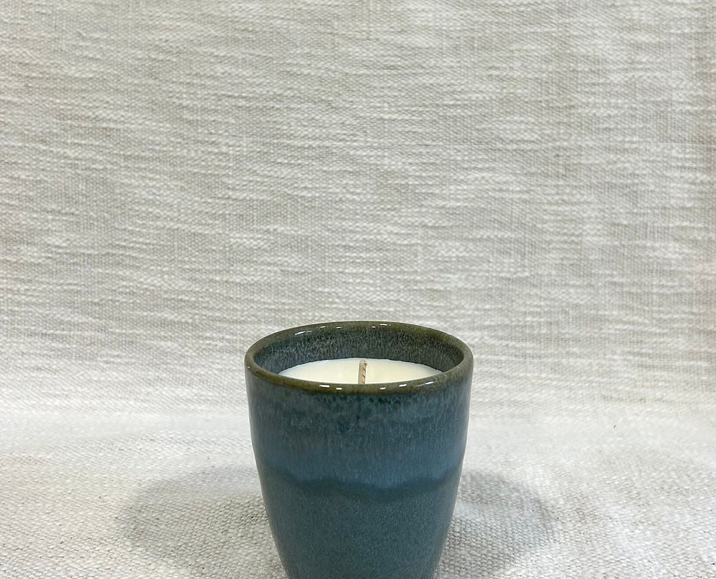 Bougie Cocoon Bleue Vieillie