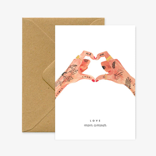 Hands of love card