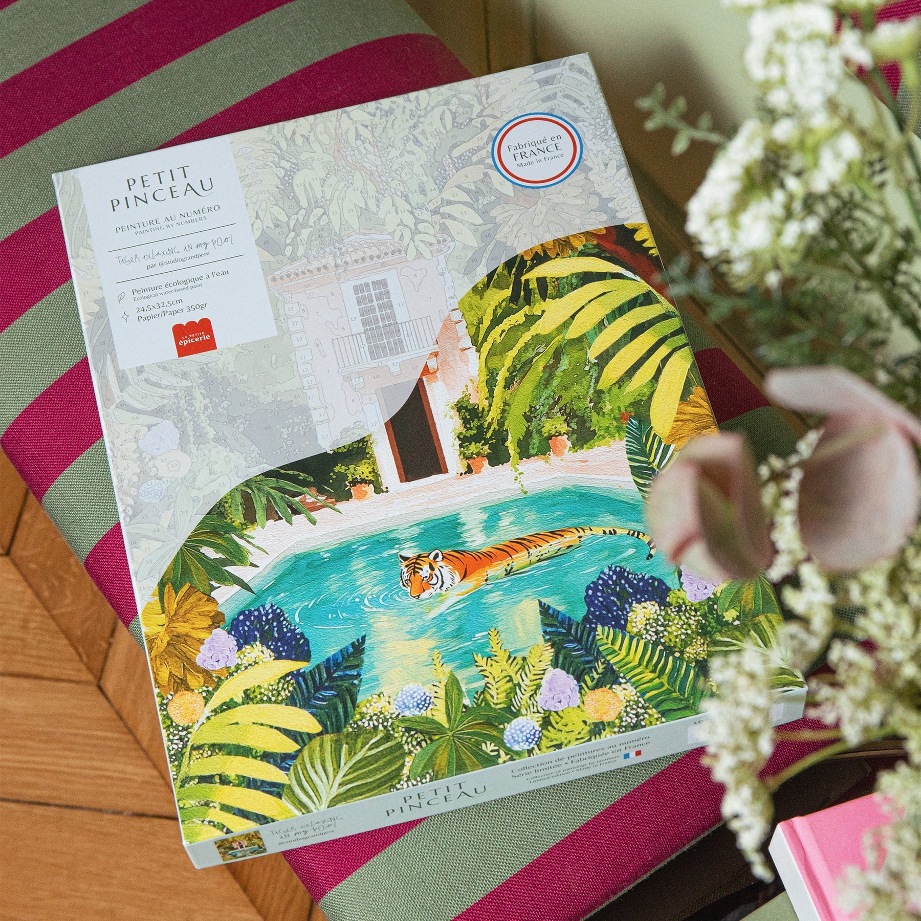 Kit peinture au numéro - Tiger relaxing in my pool