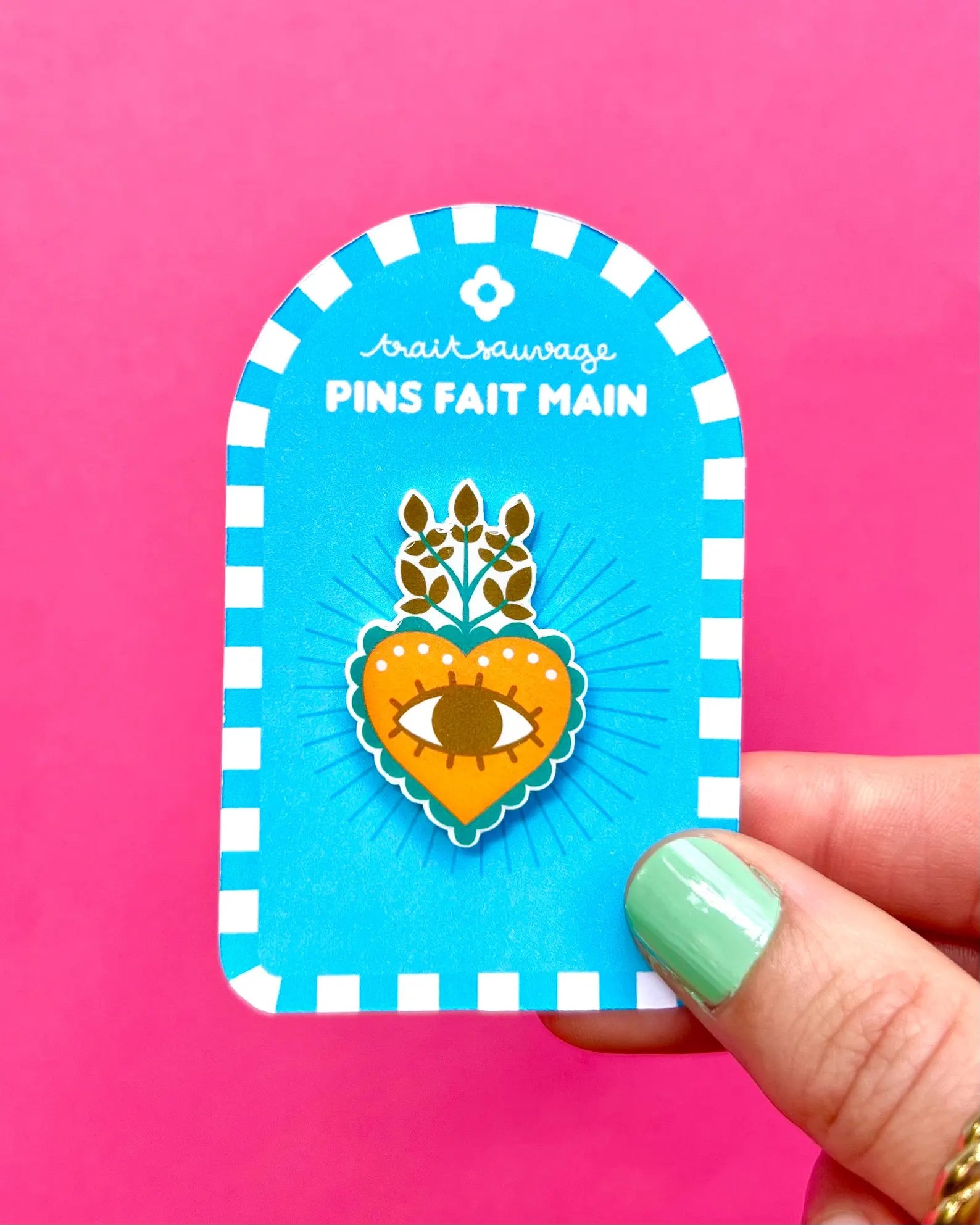 Pin’s coeur mexicain ex-voto orange