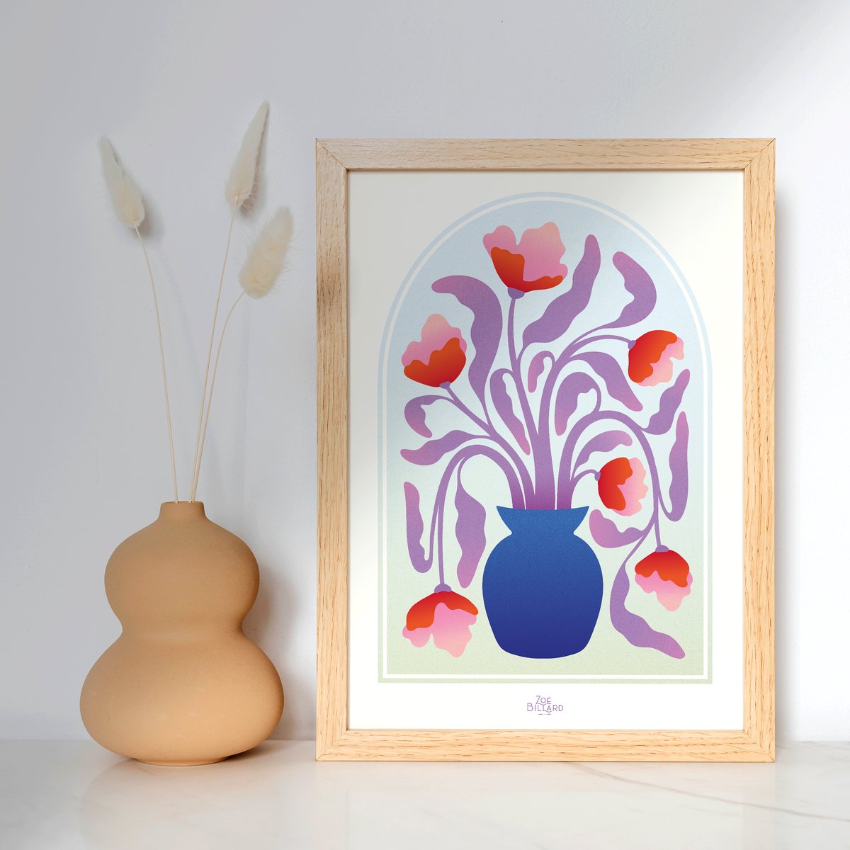 Blue Vase Arch Poster