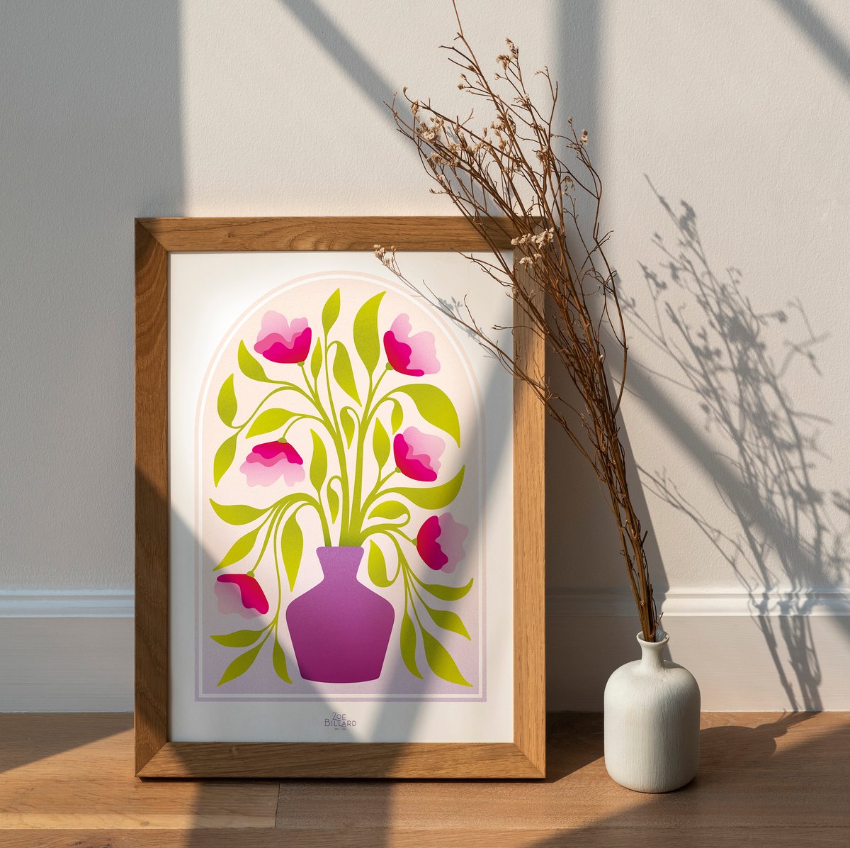 Purple Vase Arch Poster