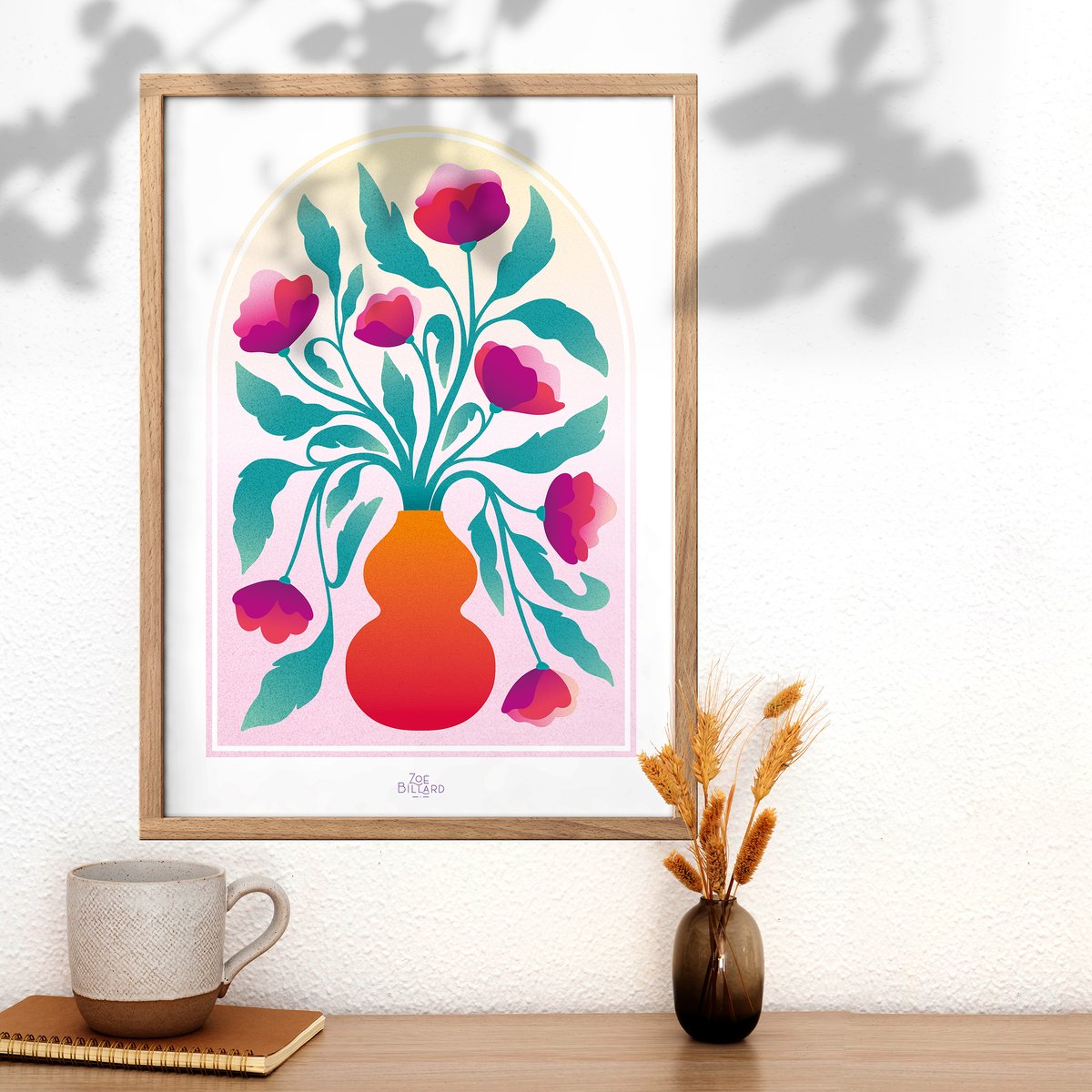 Orange Vase Arch Poster