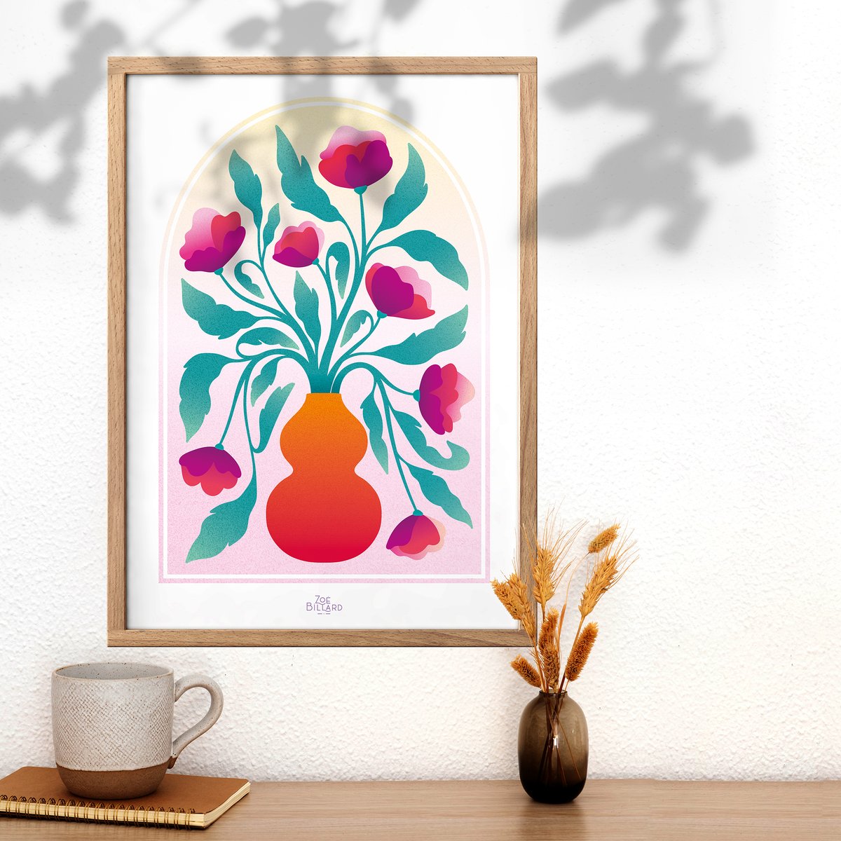 Affiche Arche Vase Orange