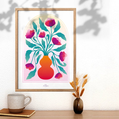 Affiche Arche Vase Orange