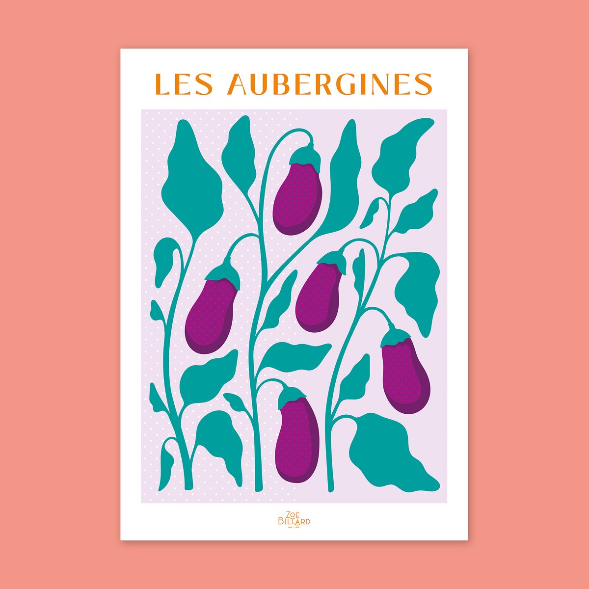 Affiche Les Aubergines