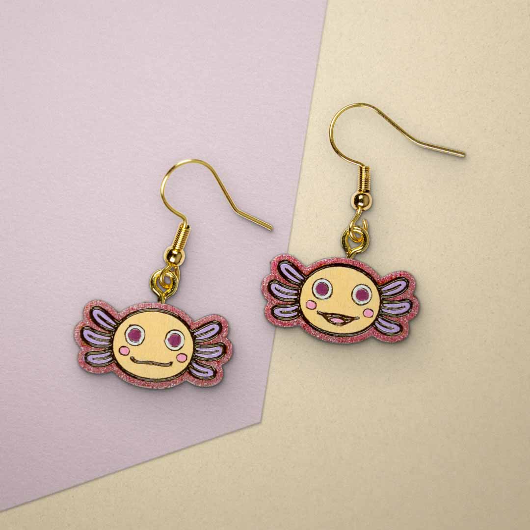 Boucles d'oreilles Axolotl