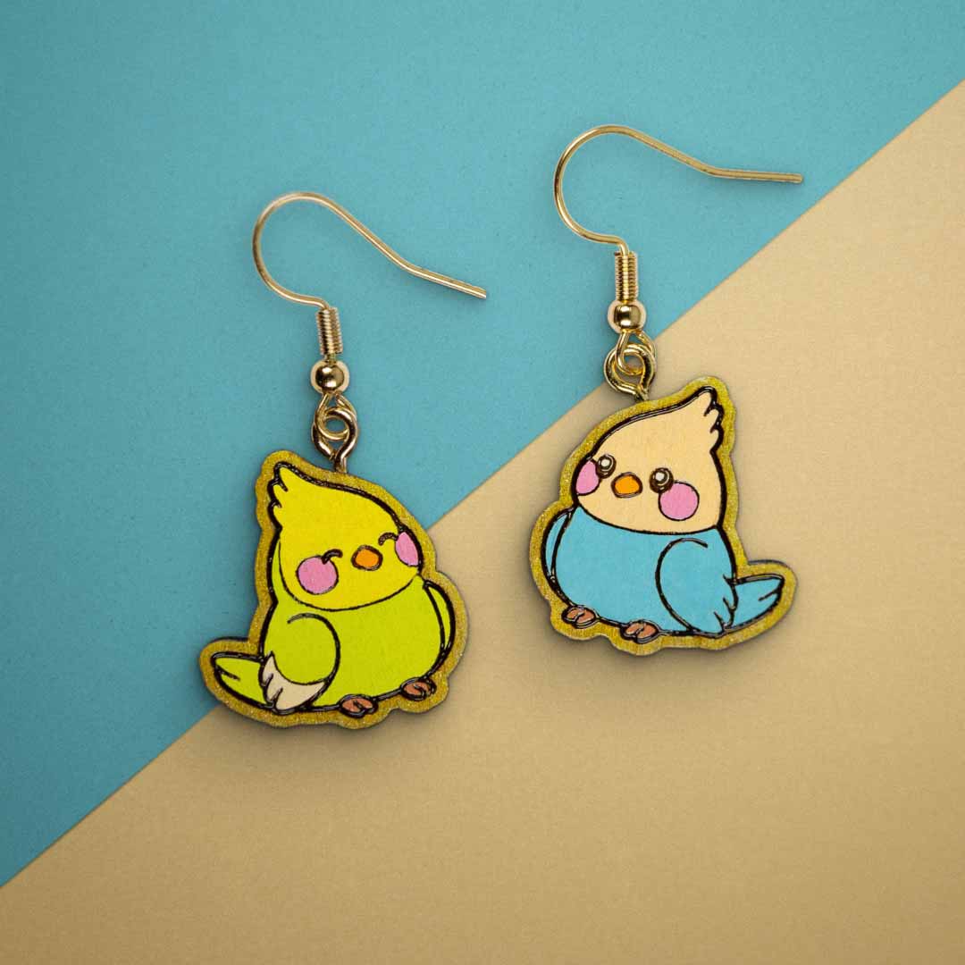 Boucles d'oreilles Perruche