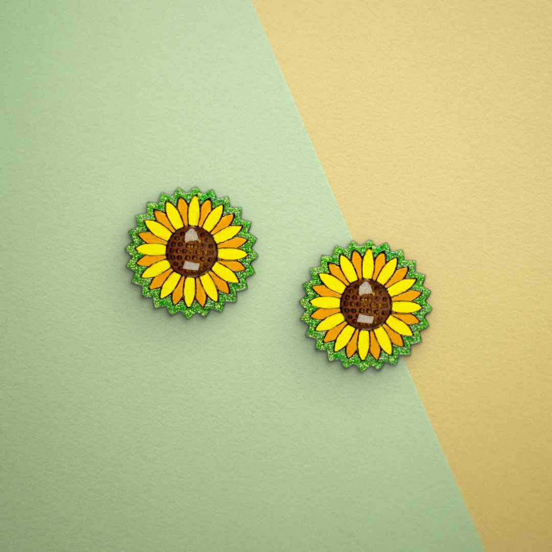 Boucles d'oreilles Tournesol