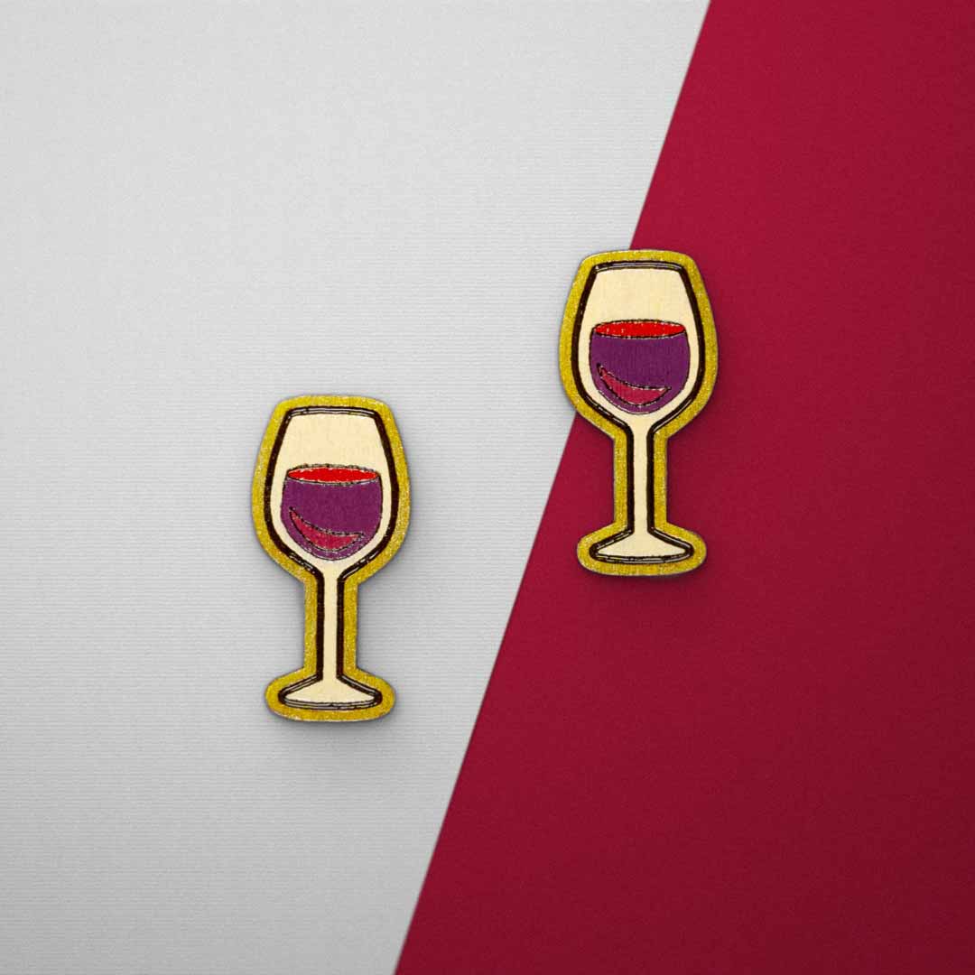 Boucles d'oreilles Verre de vin