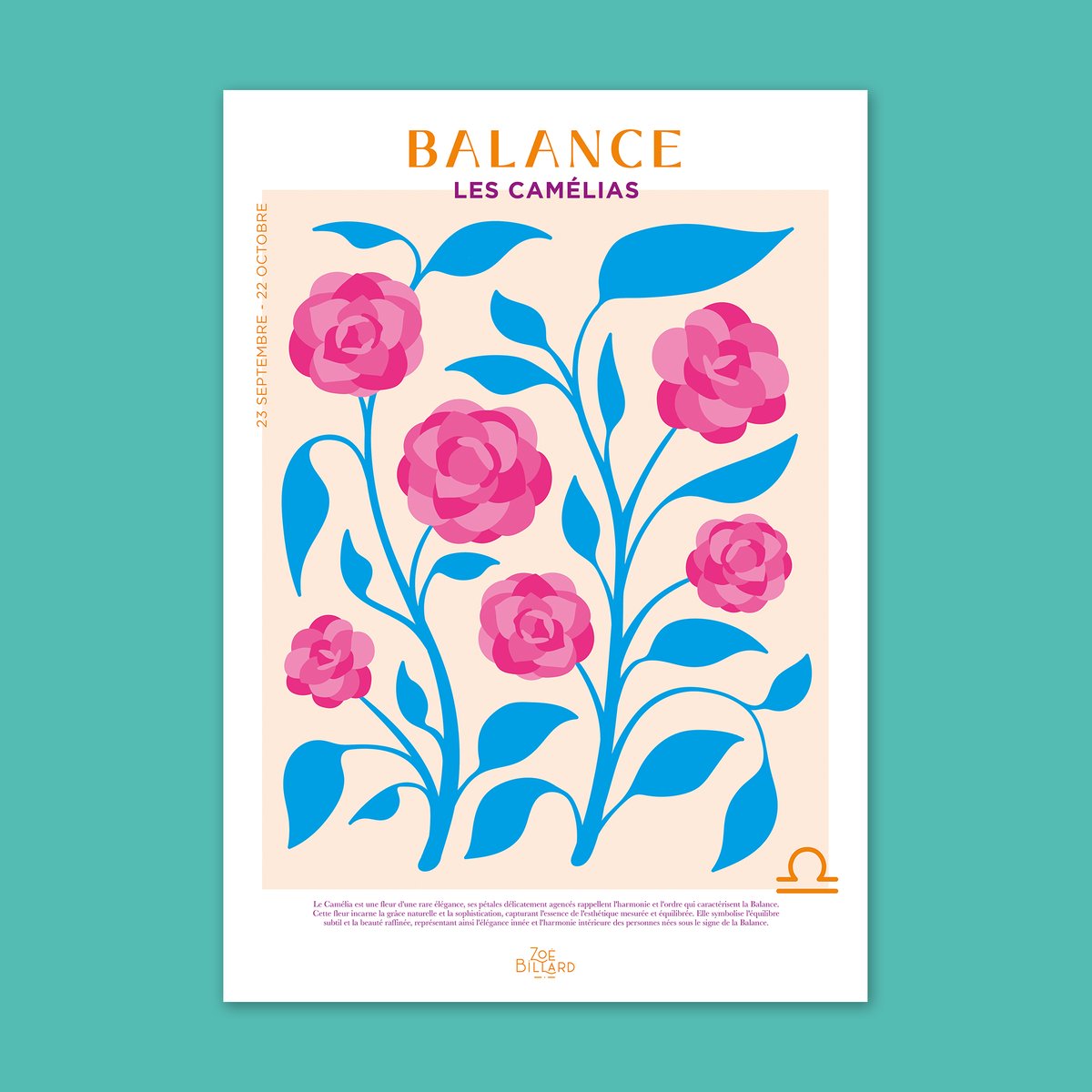 Affiche Balance - Les Camélias