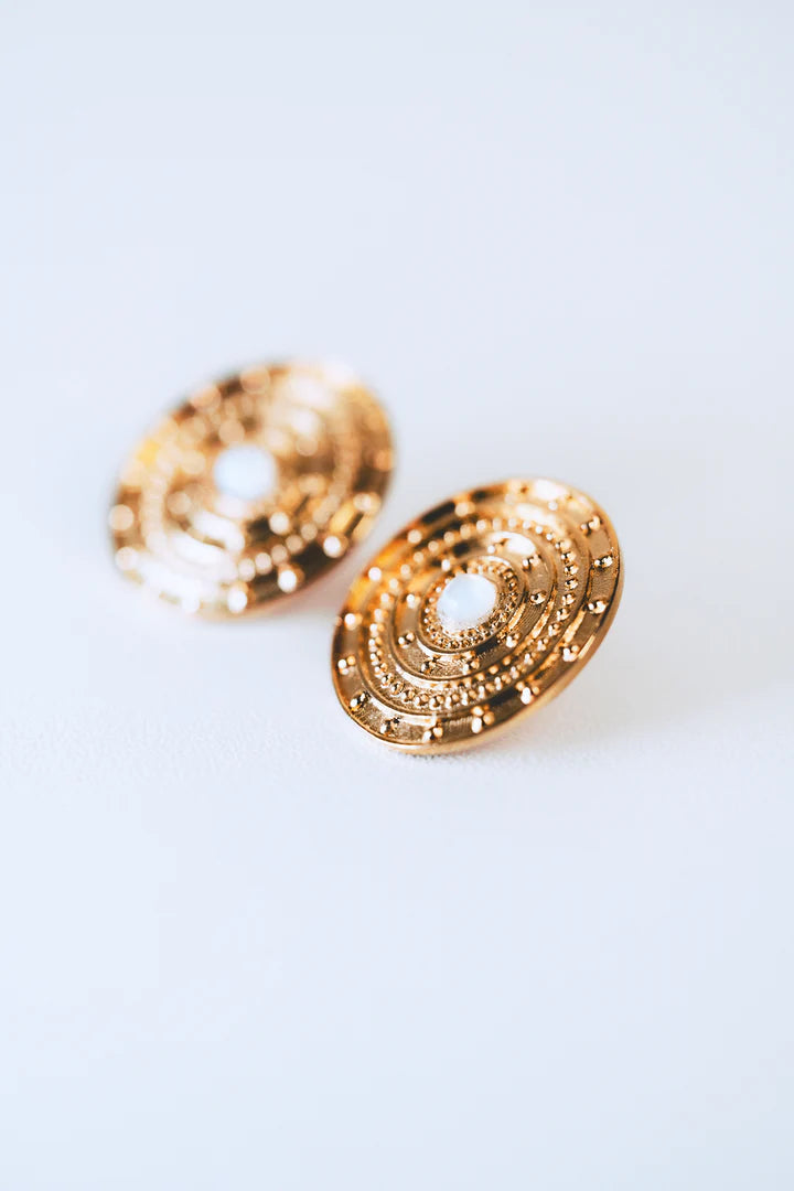 Boucles d'oreilles Talisman pierres nacres
