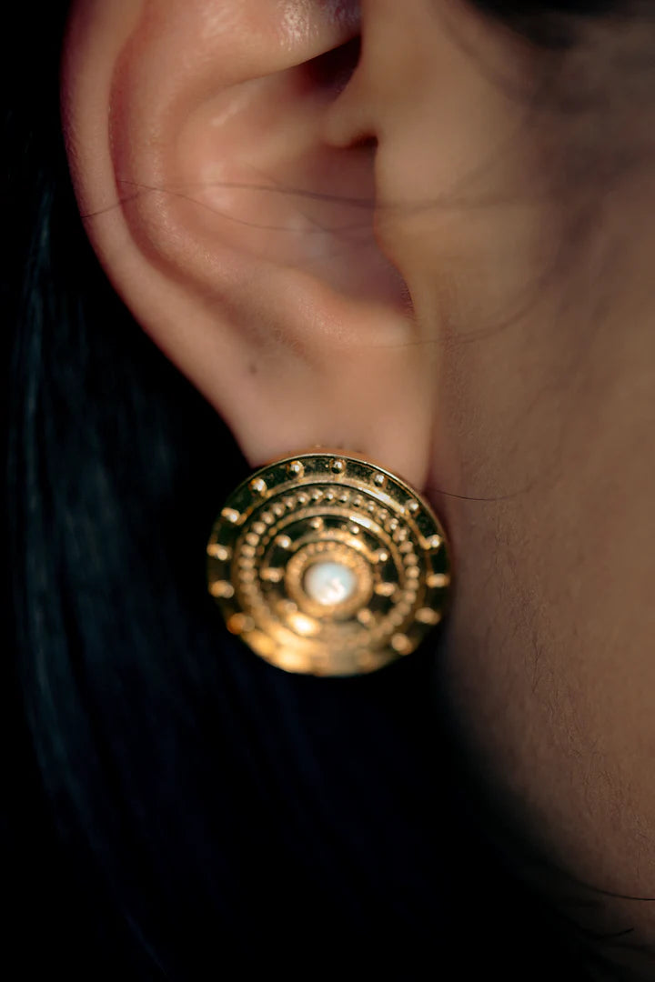 Boucles d'oreilles Talisman pierres nacres
