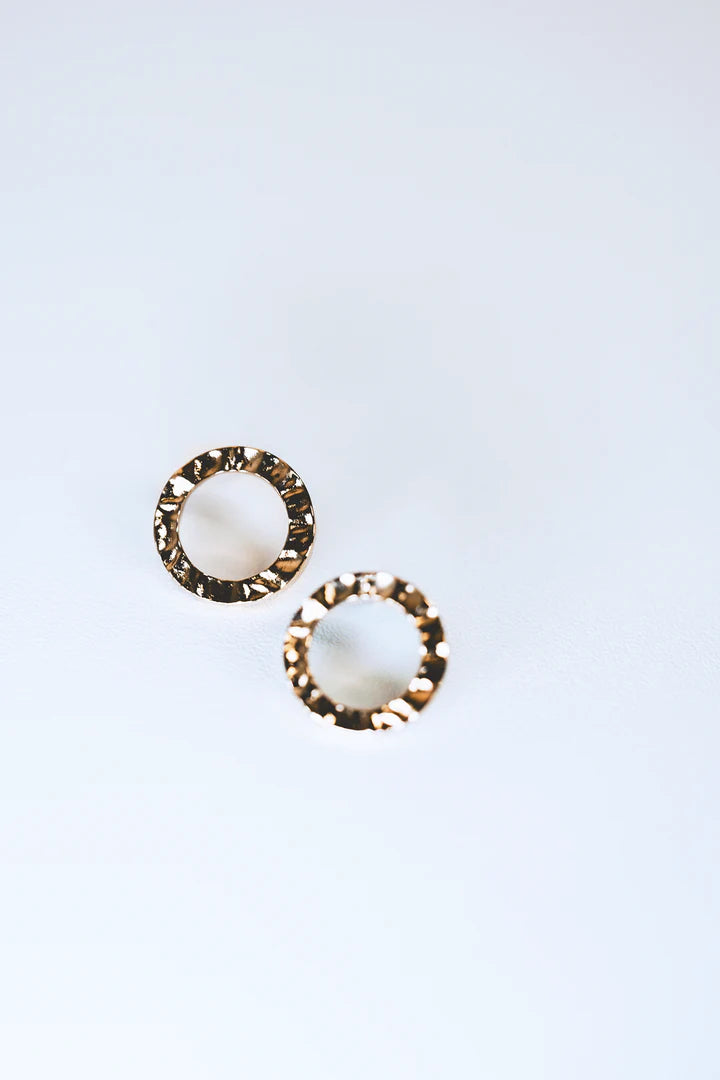 Boucles d'oreilles Cercles martelés