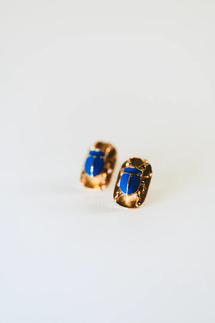 Boucles d'oreilles Scarabée
