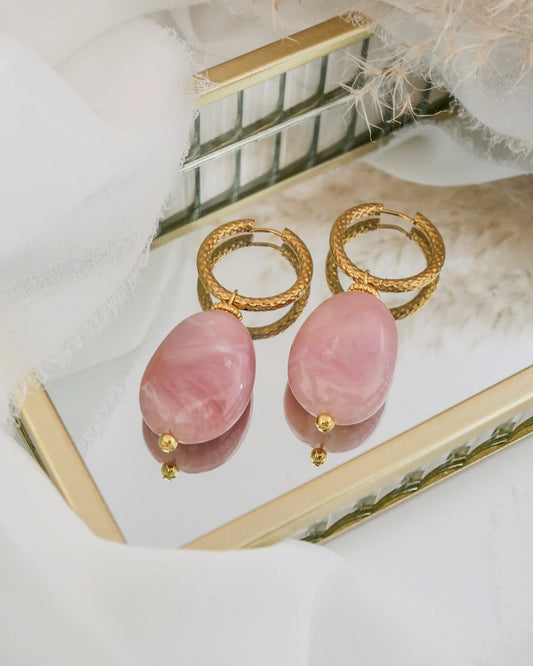 GIA earrings - light pink