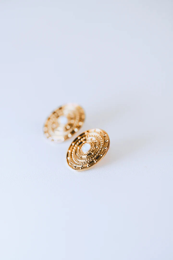 Boucles d'oreilles Talisman pierres nacres