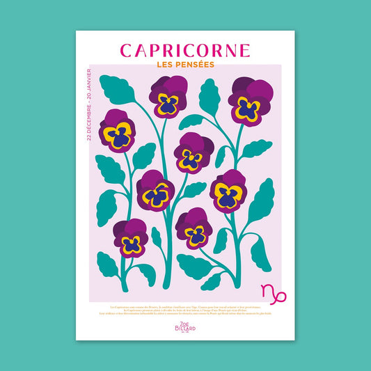 Affiche Capricorne - Les Pensées