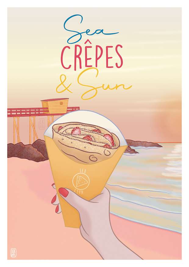 Carte Sea, Crêpe & sun