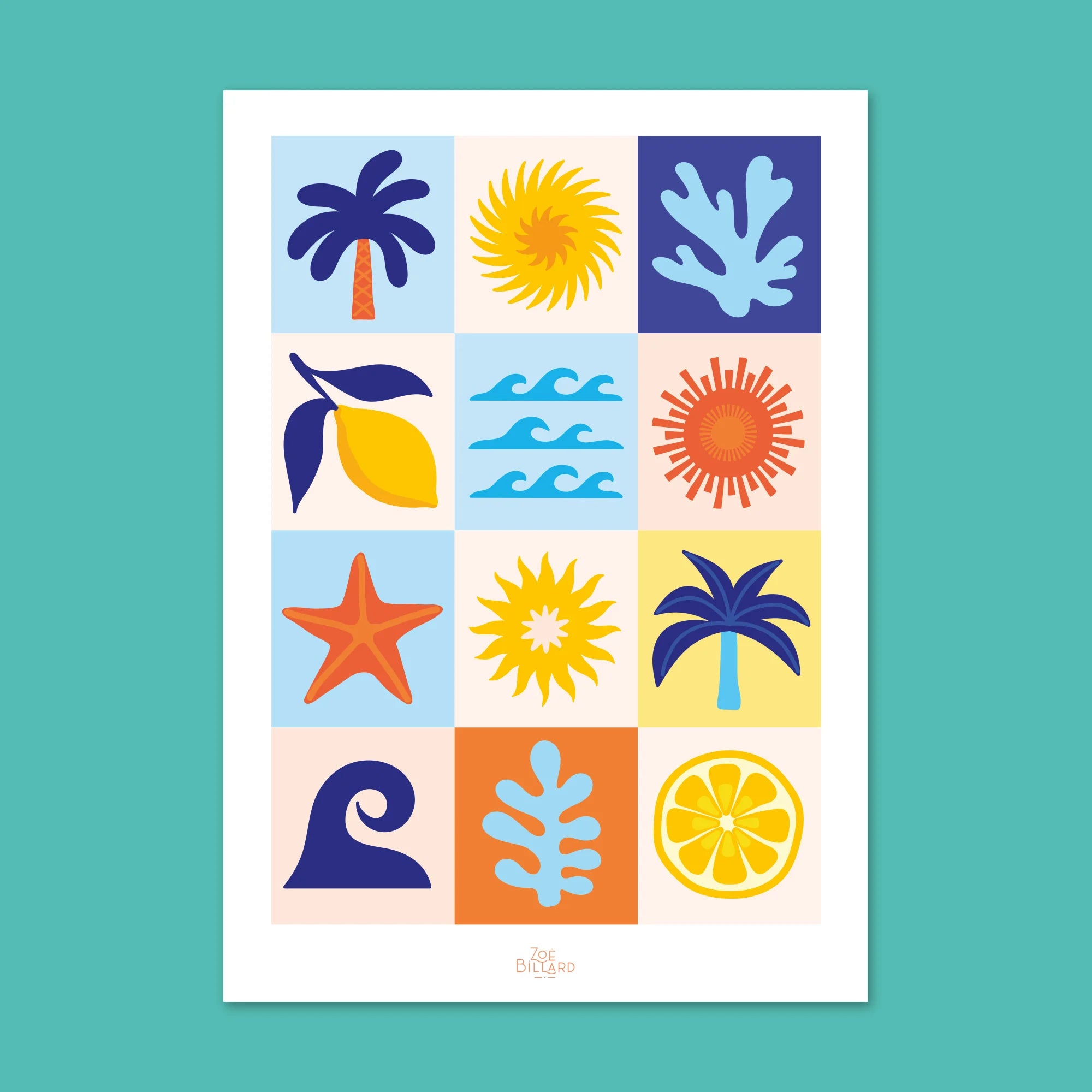 Affiche Damier Summer