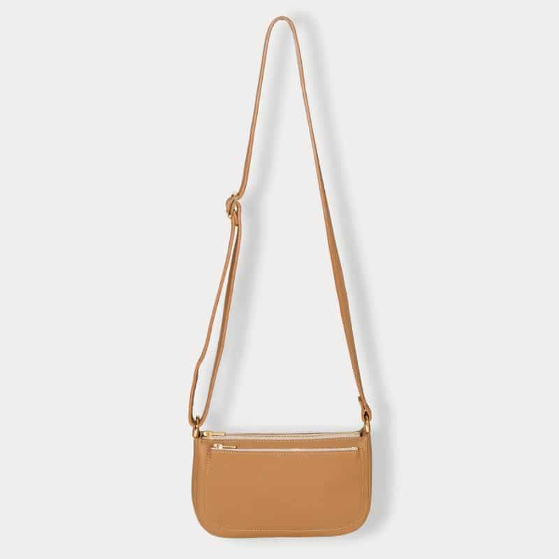 Sac bandoulière cuir FESTUM Small Cacahouète