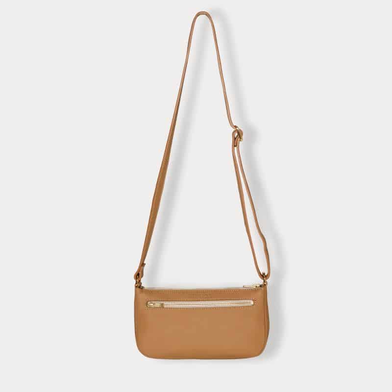 Sac bandoulière cuir FESTUM Small Cacahouète