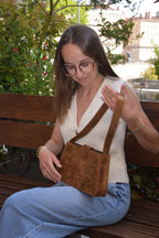 Sac Saskia Marron Paillettes