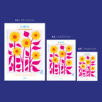 Lion Poster - Sunflowers