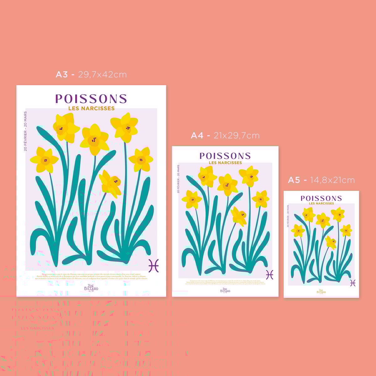 Affiche Poissons - Les Narcisses