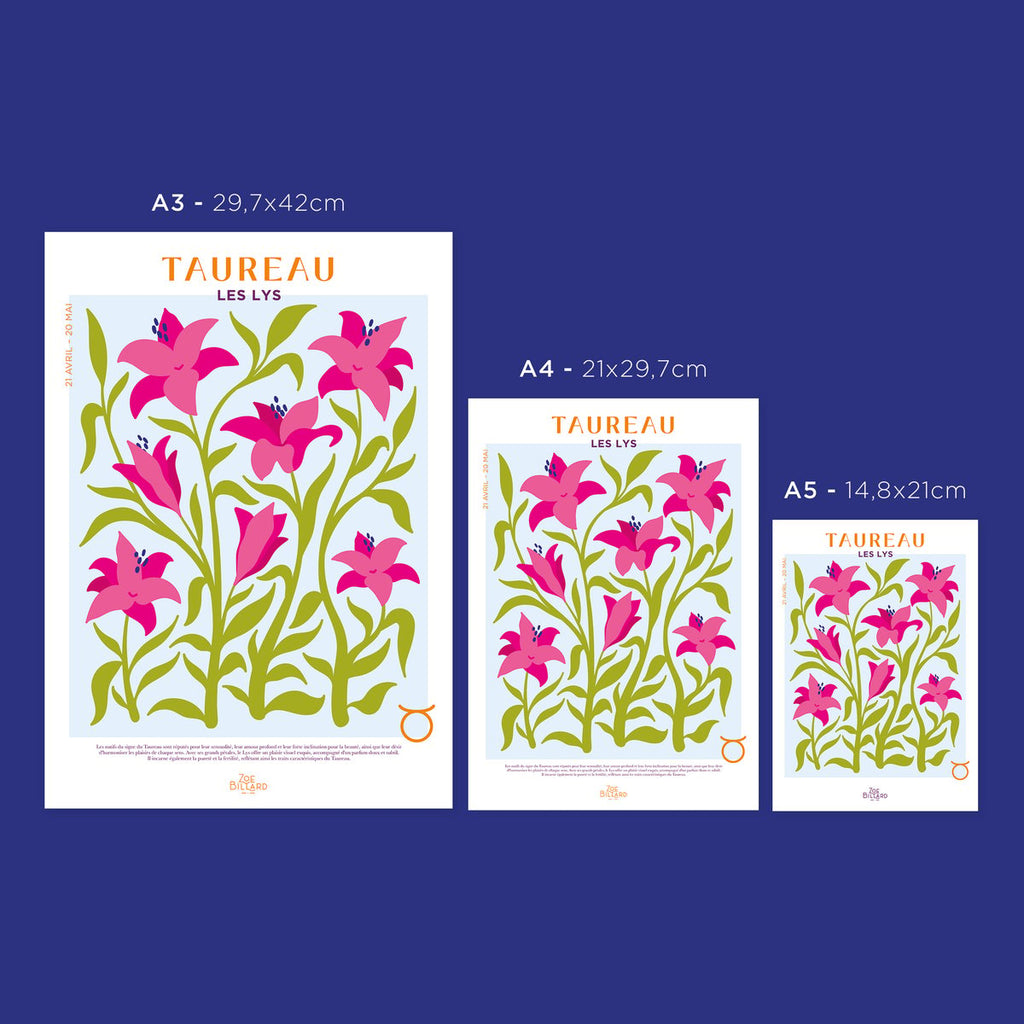 Affiche Taureau - Les Lys