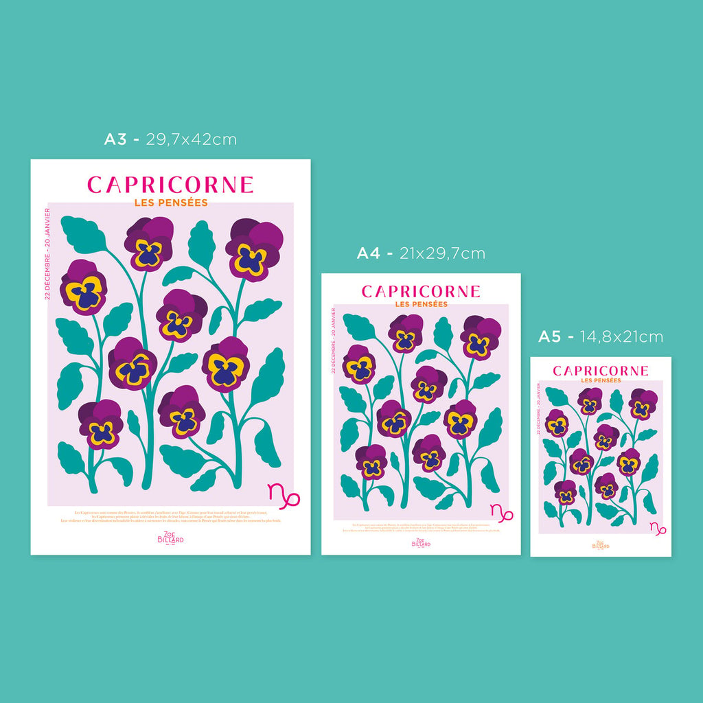 Affiche Capricorne - Les Pensées