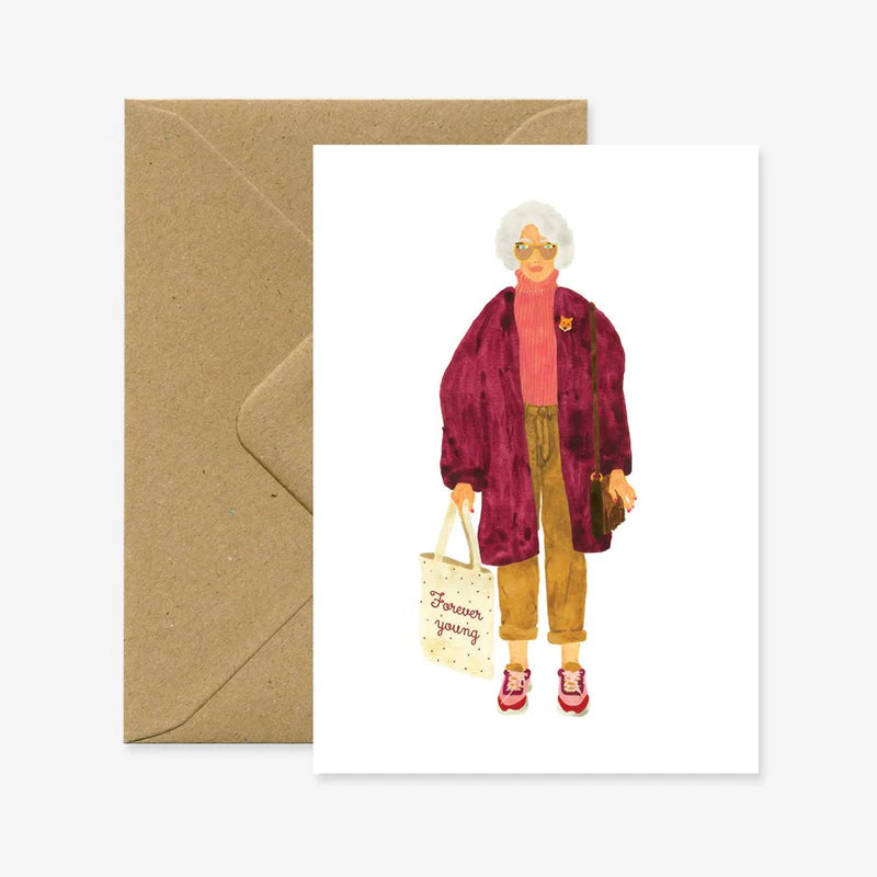 Card - forever Young happy birthday
