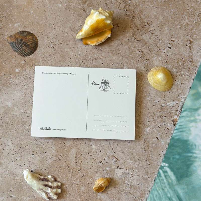 Carte C’est les moules à la plage (Aou Cha-cha-cha-cha)