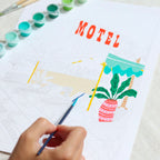 Kit peinture au numéro - The motel pool