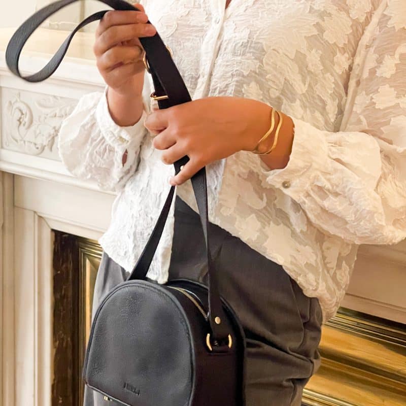 Sac bandoulière cuir MELUM Noir