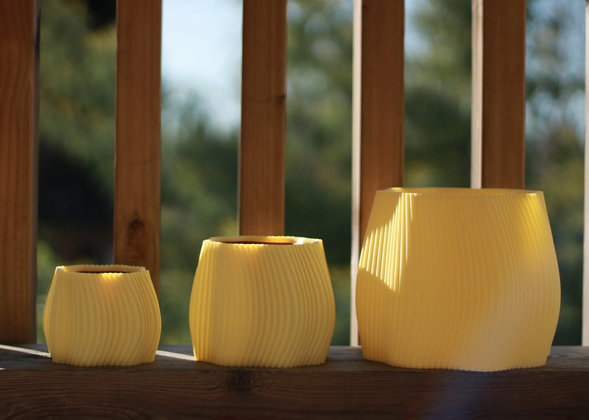 Cache-pot Ondra - Jaune citron