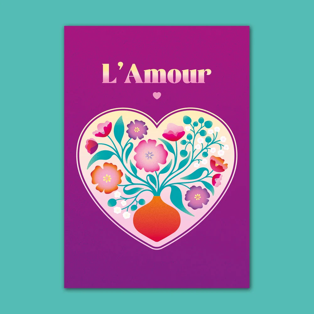 Carte L’amour violet