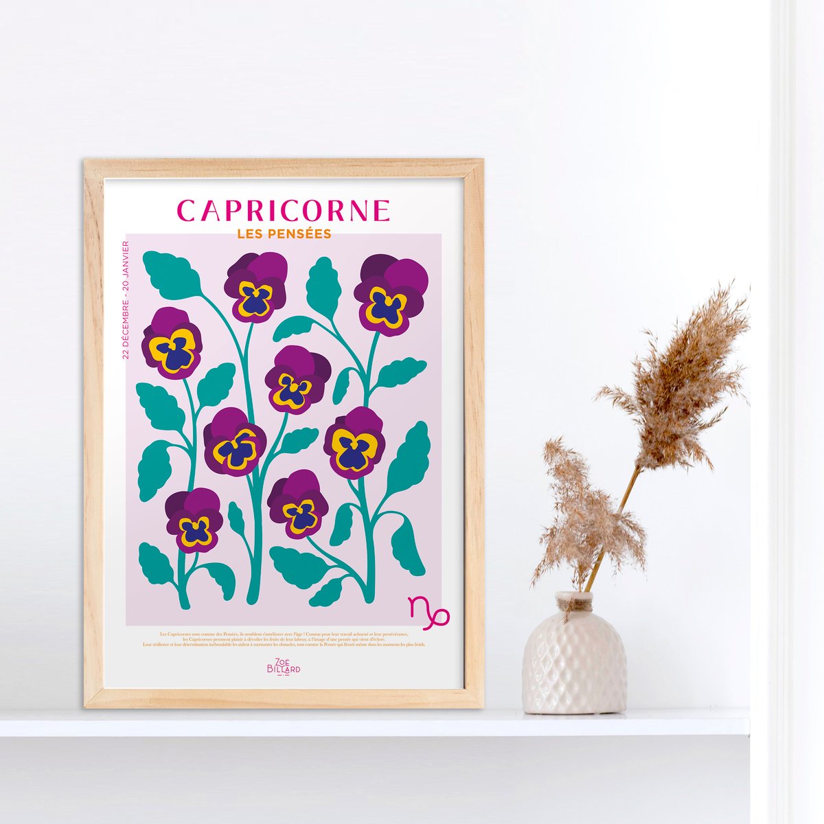 Affiche Capricorne - Les Pensées